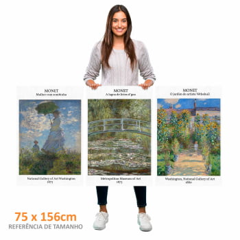 Kit 3 quadros retangulares - TRIO MONET I