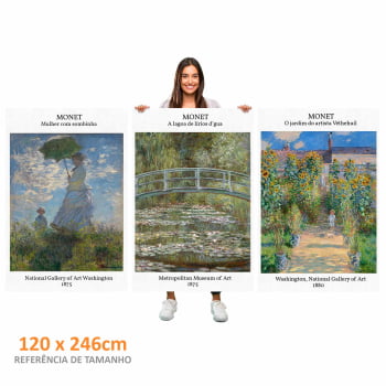 Kit 3 quadros retangulares - TRIO MONET I