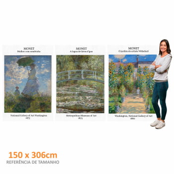 Kit 3 quadros retangulares - TRIO MONET I