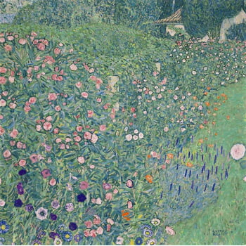 Quadro quadrado - GUSTAV KLIMT - Jardim Italiano