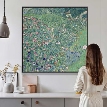 Quadro quadrado - GUSTAV KLIMT - Jardim Italiano
