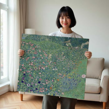 Quadro quadrado - GUSTAV KLIMT - Jardim Italiano