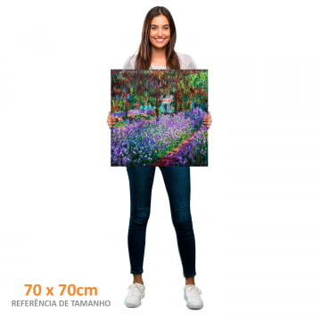 Quadro quadrado - Claude Monet - Jardim ginervy
