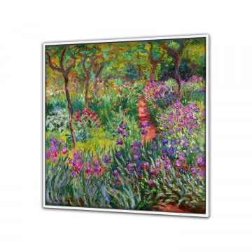 Quadro quadrado - Claude Monet - Jardim íris