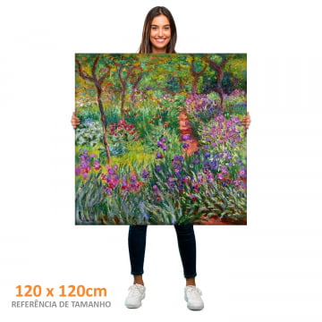 Quadro quadrado - Claude Monet - Jardim íris