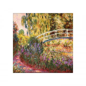 Quadro quadrado - Claude Monet - Ponte japonesa jardim