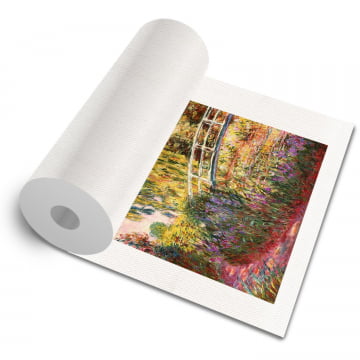 Quadro quadrado - Claude Monet - Ponte japonesa jardim