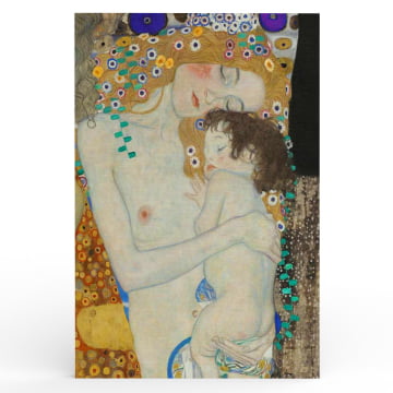 Quadro Retangular  -  Gustav Klimt - A mãe e filho