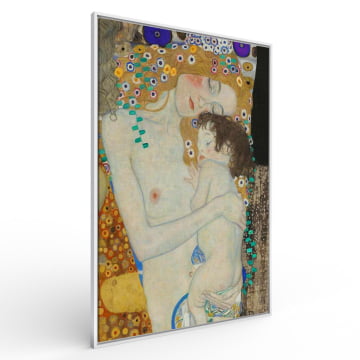 Quadro Retangular  -  Gustav Klimt - A mãe e filho