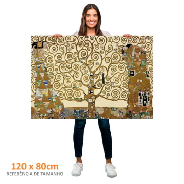 Quadro Retangular  - Gustav Klimt - Árvore da vida