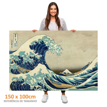 Quadro Retangular  - Hokusai - Grande onda kanagawa
