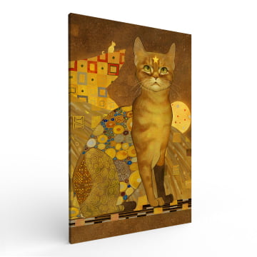 Quadro Retangular  -  Gustav Klimt - the Cat Lover