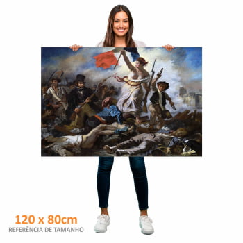 Quadro Retangular  - Delacroix - Liberdade