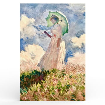 Quadro Retangular  -  Claude Monet - Mulher sombrinha