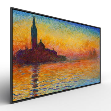 Quadro Retangular  - Claude Monet - Crepúsculo en venecia claude monet