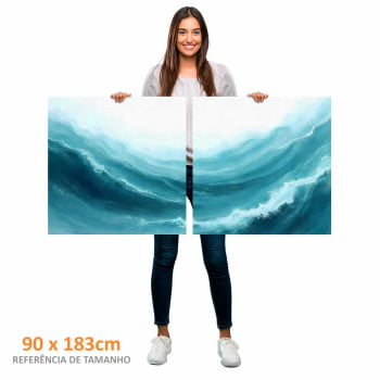 Kit 2 quadros quadrados - Troubled Waters