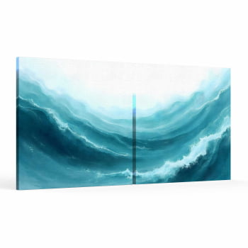 Kit 2 quadros quadrados - Troubled Waters