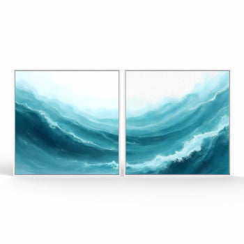 Kit 2 quadros quadrados - Troubled Waters