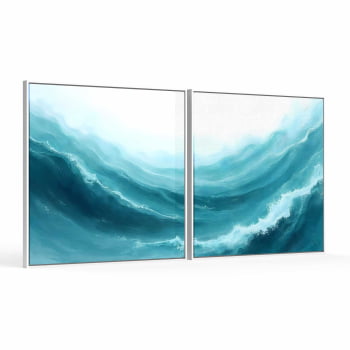 Kit 2 quadros quadrados - Troubled Waters