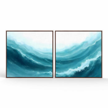 Kit 2 quadros quadrados - Troubled Waters