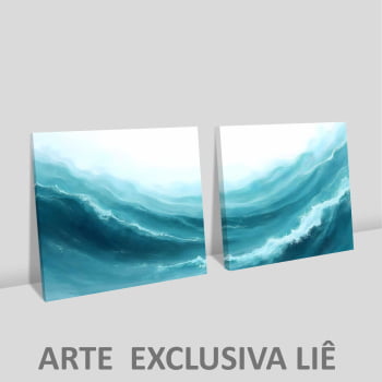 Kit 2 quadros quadrados - Troubled Waters