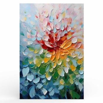 Quadro Retangular - Pétalas Coloridas