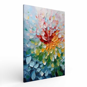 Quadro Retangular - Pétalas Coloridas