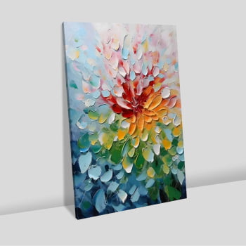 Quadro Retangular - Pétalas Coloridas