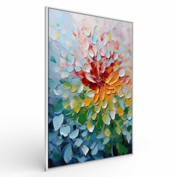 Quadro Retangular - Pétalas Coloridas