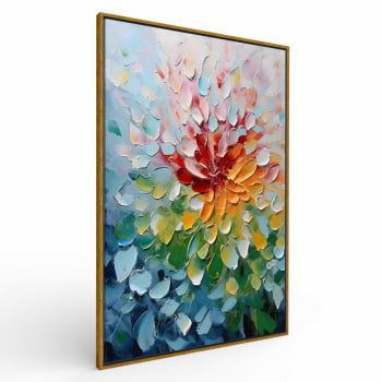 Quadro Retangular - Pétalas Coloridas