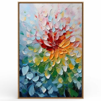 Quadro Retangular - Pétalas Coloridas