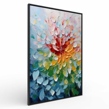 Quadro Retangular - Pétalas Coloridas