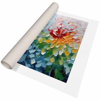 Quadro Retangular - Pétalas Coloridas
