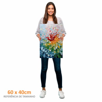 Quadro Retangular - Pétalas Coloridas