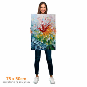 Quadro Retangular - Pétalas Coloridas