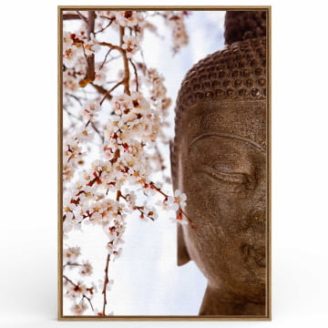 Quadro Retangular - Buda e a cerejeira