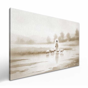Quadro Retangular - Jesus e o Rebanho