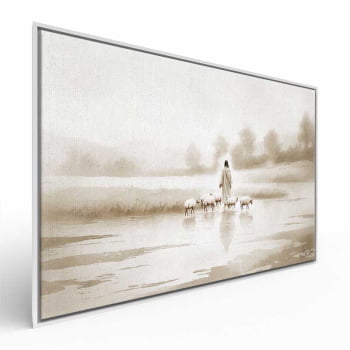 Quadro Retangular - Jesus e o Rebanho