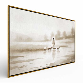 Quadro Retangular - Jesus e o Rebanho