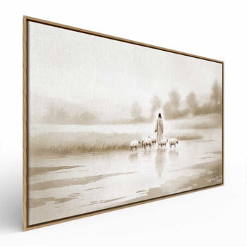 Quadro Retangular - Jesus e o Rebanho