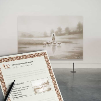 Quadro Retangular - Jesus e o Rebanho