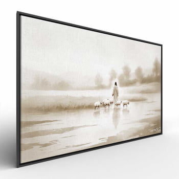 Quadro Retangular - Jesus e o Rebanho