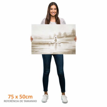 Quadro Retangular - Jesus e o Rebanho