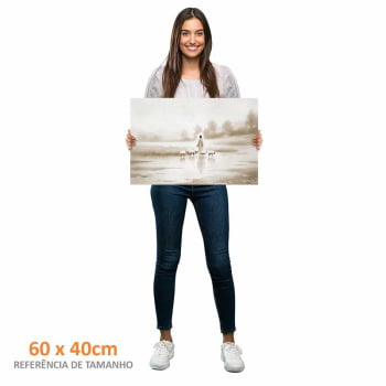 Quadro Retangular - Jesus e o Rebanho