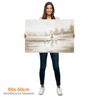 Quadro Retangular - Jesus e o Rebanho