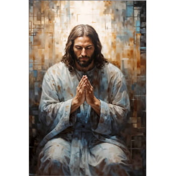 Quadro Retangular - JESUS EM ORAÇÃO		