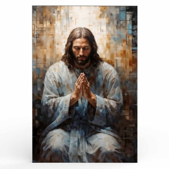 Quadro Retangular - JESUS EM ORAÇÃO		