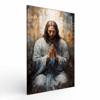 Quadro Retangular - JESUS EM ORAÇÃO		