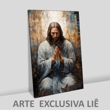 Quadro Retangular - JESUS EM ORAÇÃO		