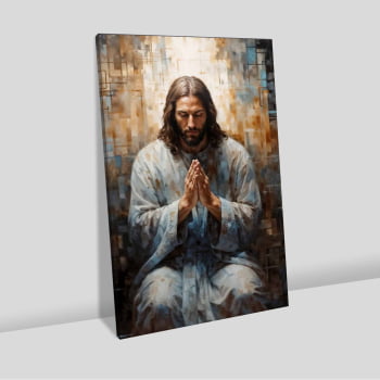 Quadro Retangular - JESUS EM ORAÇÃO		